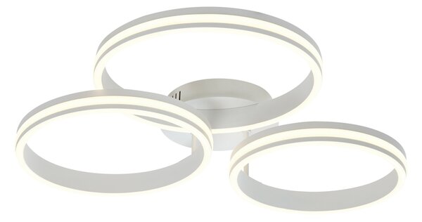 Plafoniera bianca con LED dimmerabile a 3 livelli 3 luci - Navara