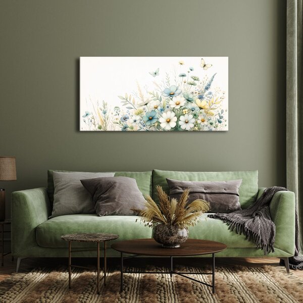 Quadro su tela – Fiori selvatici in tonalità pastello
