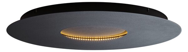 Plafoniera moderna nera 60cm con LED dimmerabile a 3 livelli - Morning