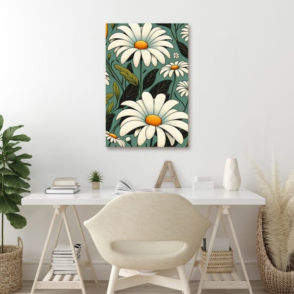 Quadro su tela – Campo estivo di margherite