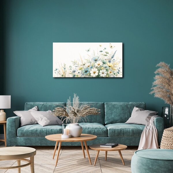 Quadro su tela – Fiori selvatici in tonalità pastello