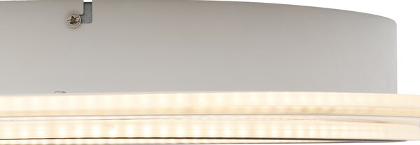 Plafoniera di design bianca con cerchi grigio scuro con LED dimmerabile - Taylor