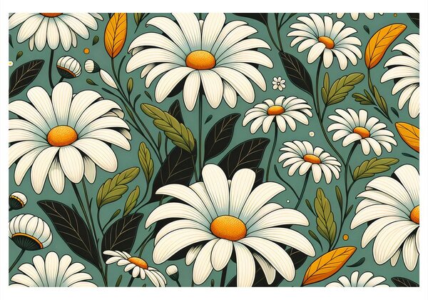 Quadro su tela – Margherite in fiore