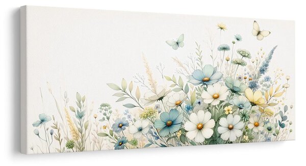 Quadro su tela – Fiori selvatici in tonalità pastello