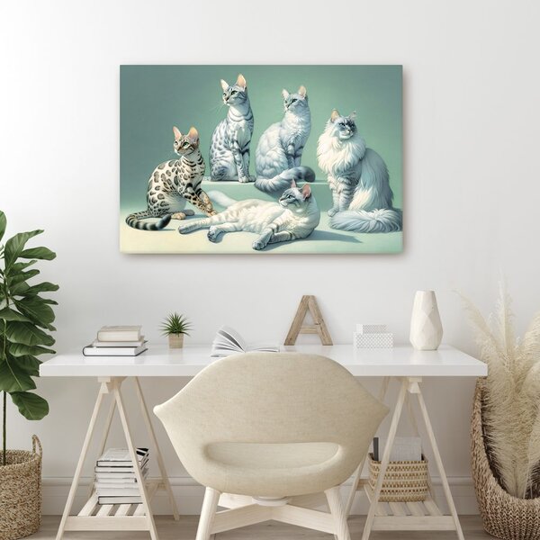 Quadro su tela – Gatti eleganti