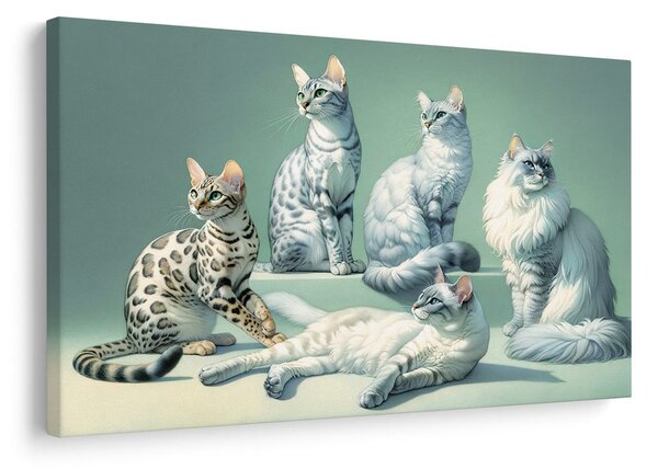 Quadro su tela – Gatti eleganti