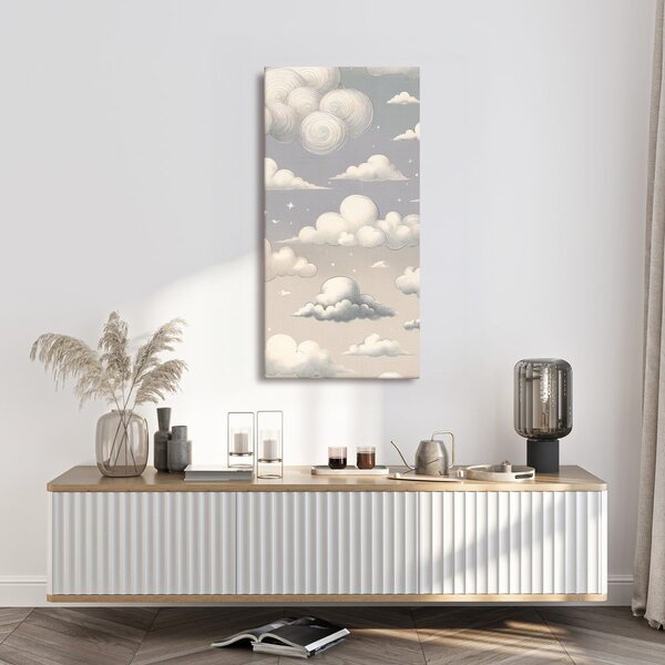Quadro su tela – Nuvolette pastello