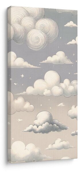 Quadro su tela – Nuvolette pastello