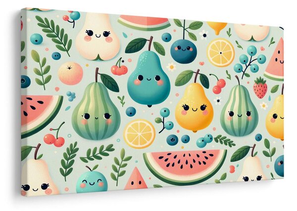 Quadro su tela – Frutta carina con faccine