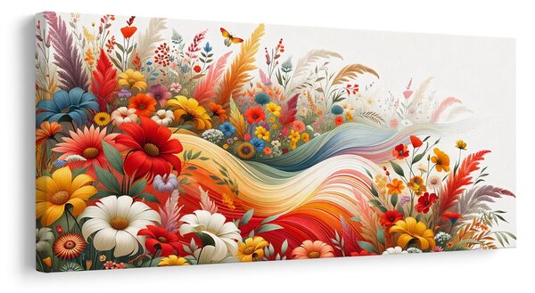 Quadro su tela – Onda floreale