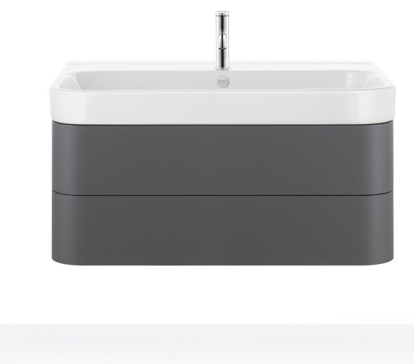 Duravit lavabo pour meuble Happy D.2 100cm avec trop-plein, avec plage pour robinetterie, 1 trou pour robinetterie, 2318100000, 2318100000