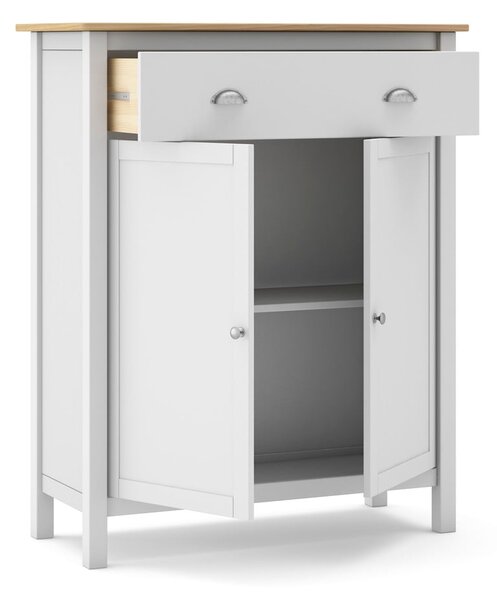 Cassettiera alta in pino bianco/naturale 90x110 cm Misti - Marckeric