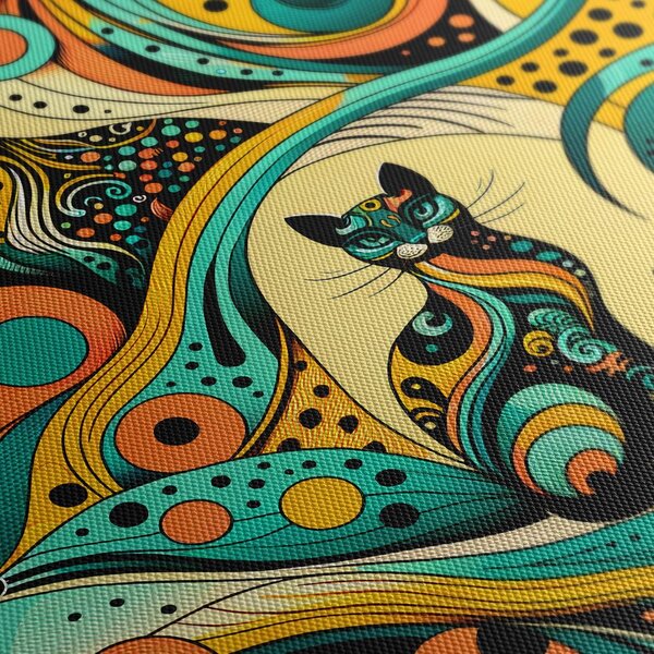Quadro su tela – Gatti ornamentali