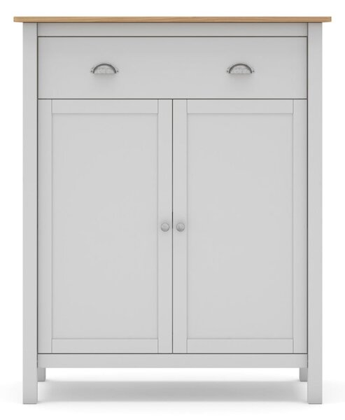 Cassettiera alta in pino bianco/naturale 90x110 cm Misti - Marckeric