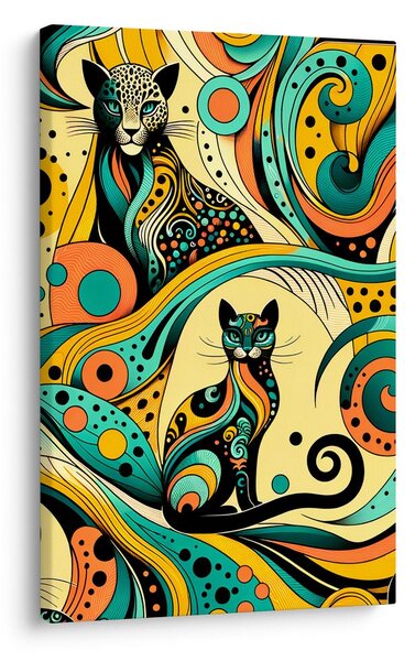 Quadro su tela – Gatti ornamentali