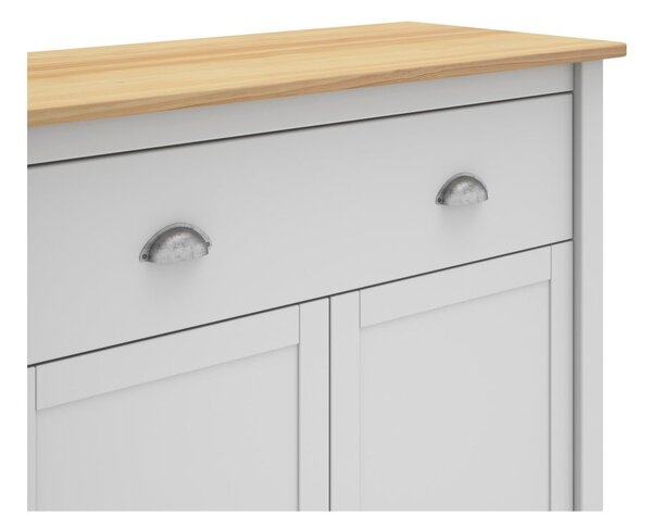 Cassettiera alta in pino bianco/naturale 90x110 cm Misti - Marckeric