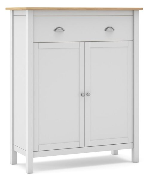 Cassettiera alta in pino bianco/naturale 90x110 cm Misti - Marckeric