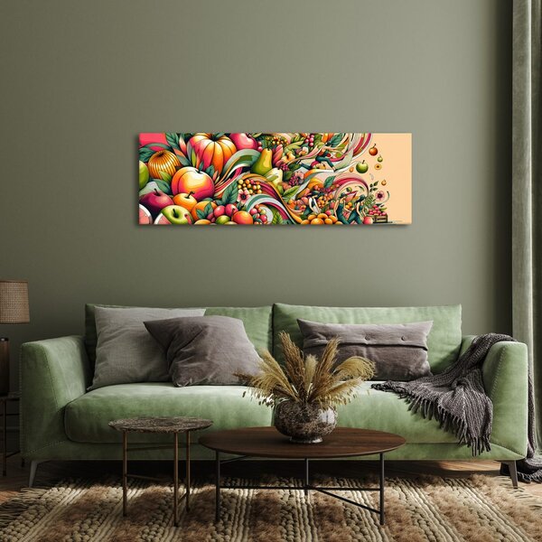 Quadro su tela – Frutta colorata in movimento