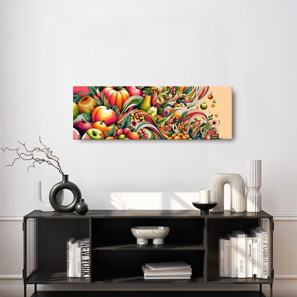 Quadro su tela – Frutta colorata in movimento