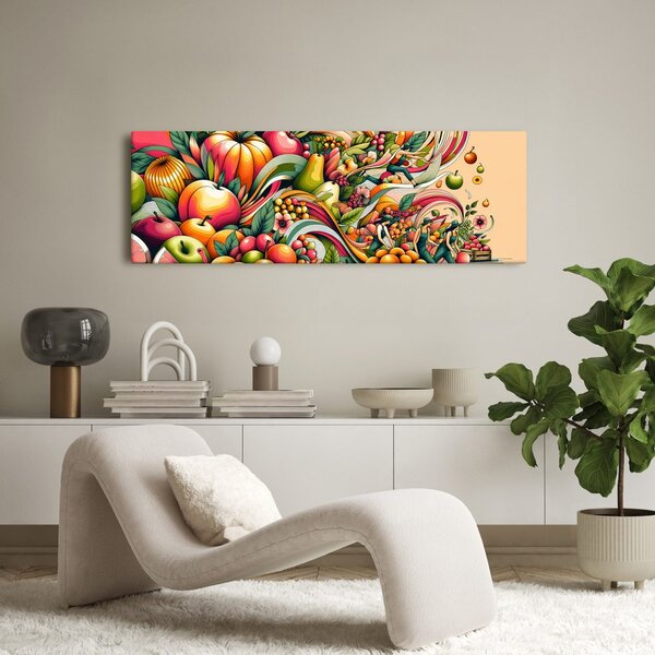Quadro su tela – Frutta colorata in movimento