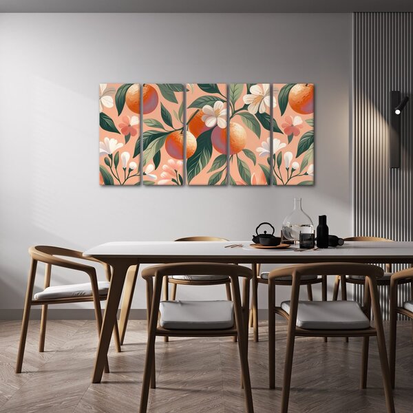 Quadri 5 pezzi – Arance solari