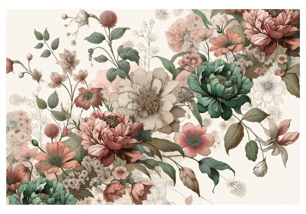 Quadro su tela – Fiori delicati in tonalità pastello