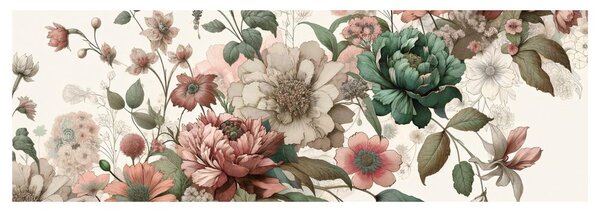 Quadro su tela – Motivo floreale vintage