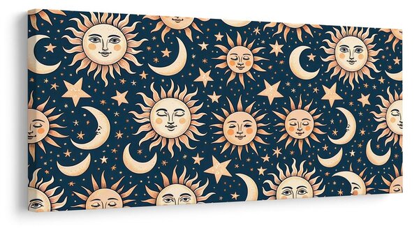 Quadro su tela – Sole e luna