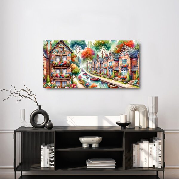 Quadro su tela – Strada con fiori