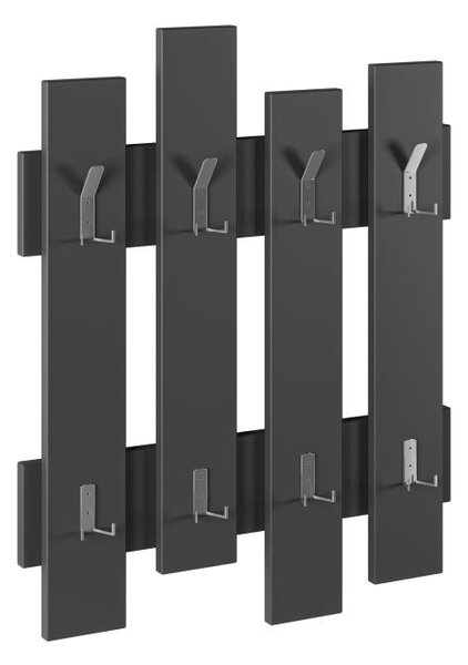 Appendiabiti da Muro Attaccapanni Montaggio a Parete 64x4x79 cm in Legno Antracite