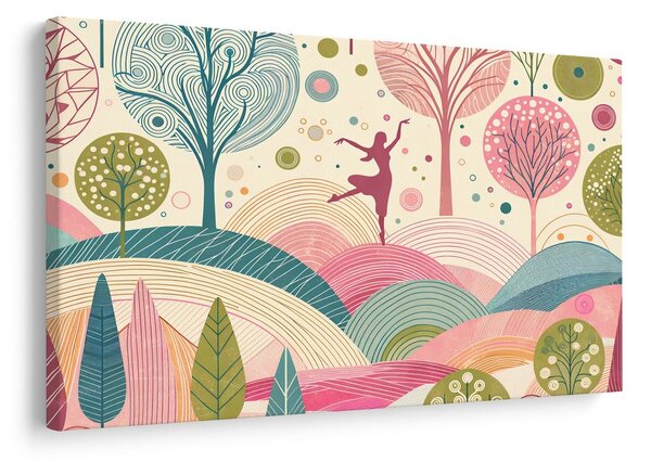 Quadro su tela – Ballerina nella natura