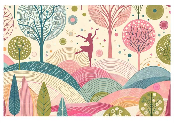 Quadro su tela – Ballerina nella natura