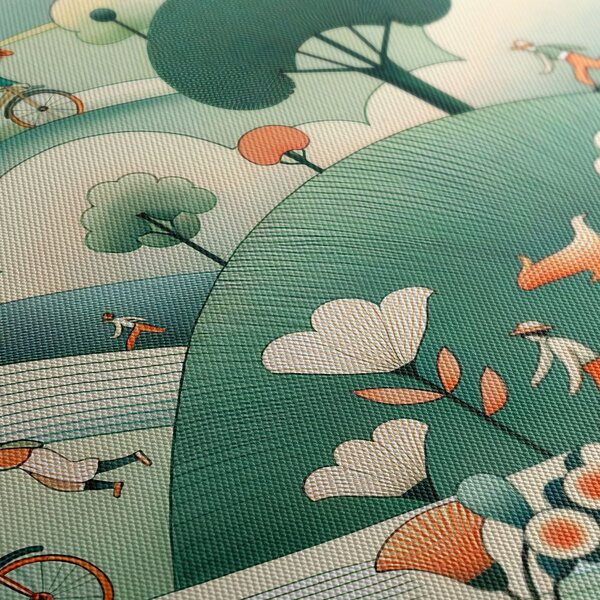 Quadro su tela – Gita in bici nel paesaggio