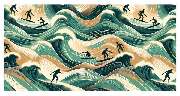 Quadro su tela – Sport sulle onde dell’oceano