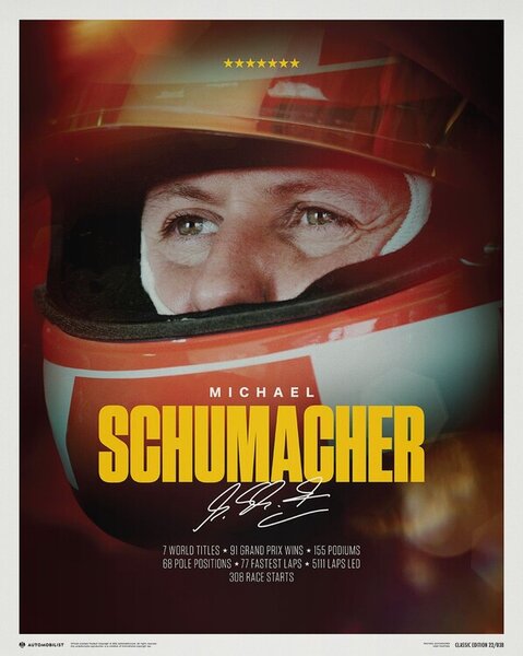 Stampe d'arte Michael Schumacher - Keep Fighting - 2023, (40 x 50 cm)