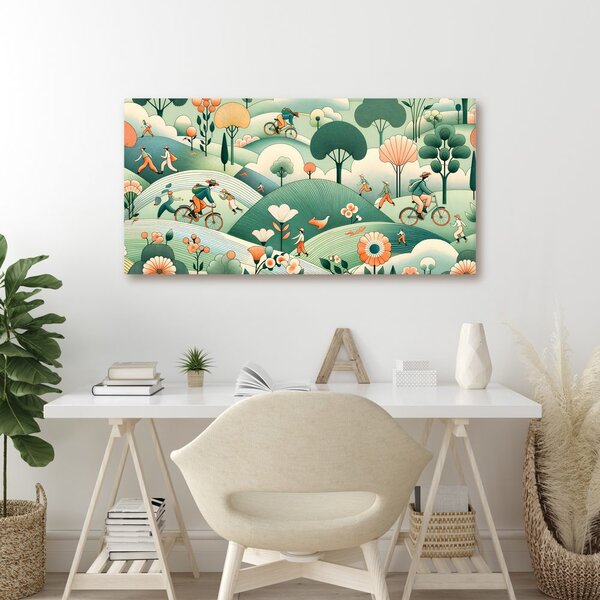 Quadro su tela – Passeggiata e giro nel paesaggio
