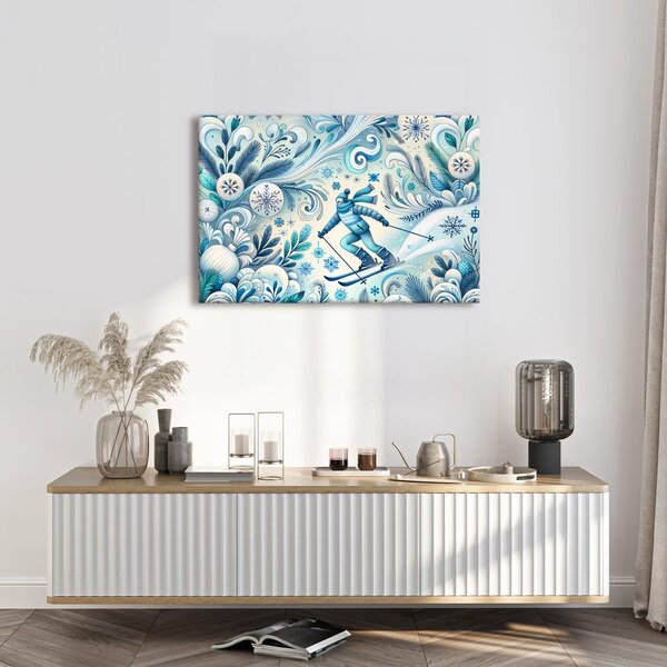 Quadro su tela – Scialpinista invernale