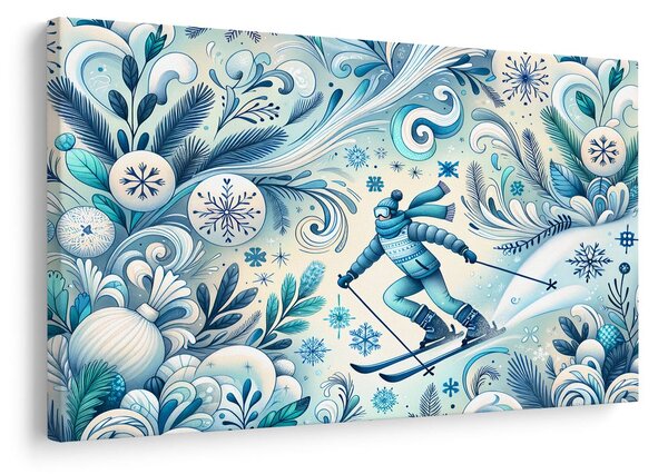 Quadro su tela – Scialpinista invernale