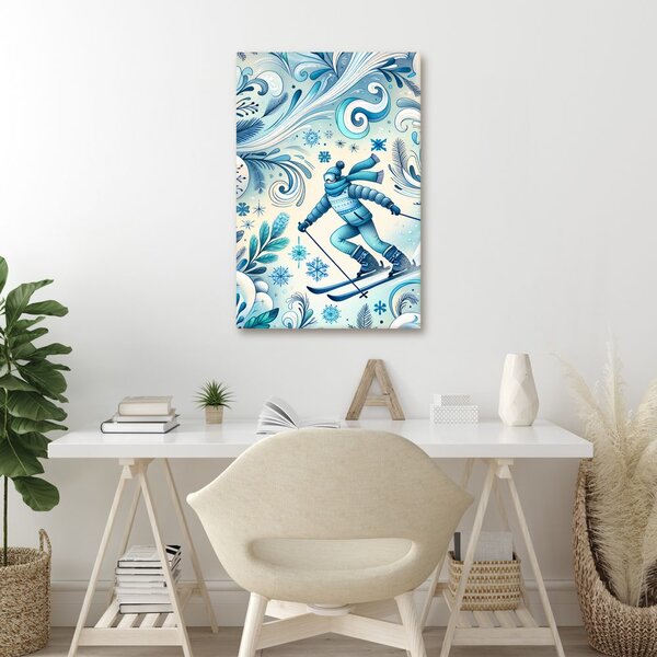 Quadro su tela – Gioia dello sci