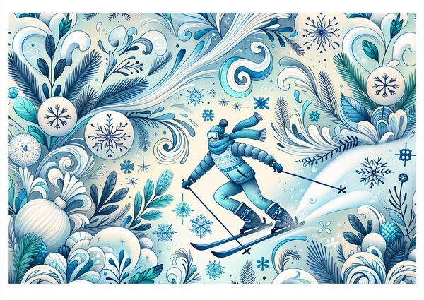 Quadro su tela – Scialpinista invernale