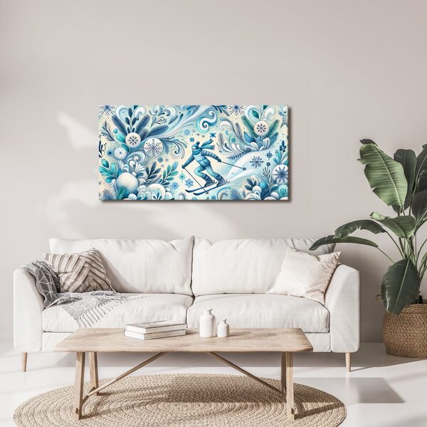 Quadro su tela – Paesaggio invernale blu