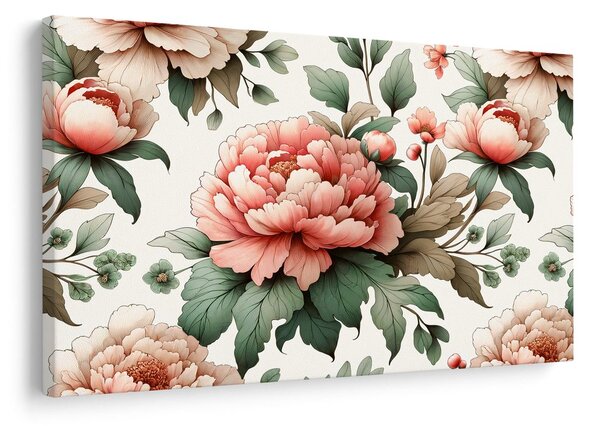 Quadro su tela – Fiori romantici di peonia