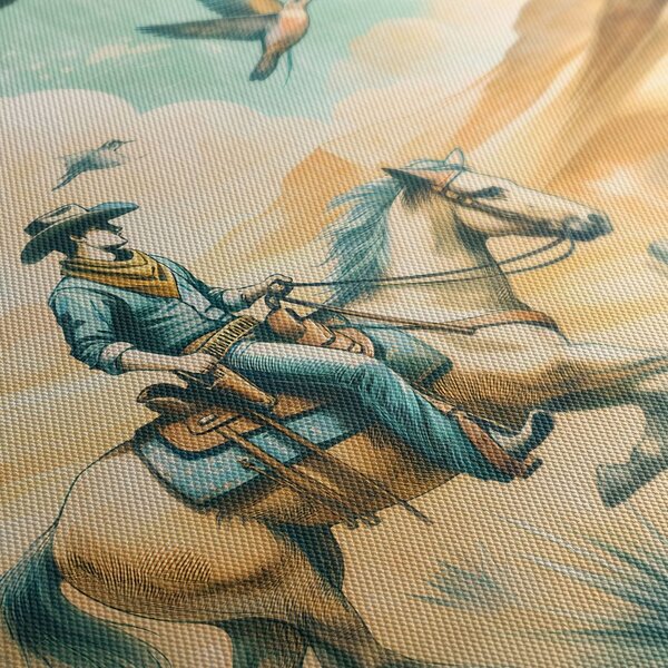 Quadro su tela – Scena western con cavallo