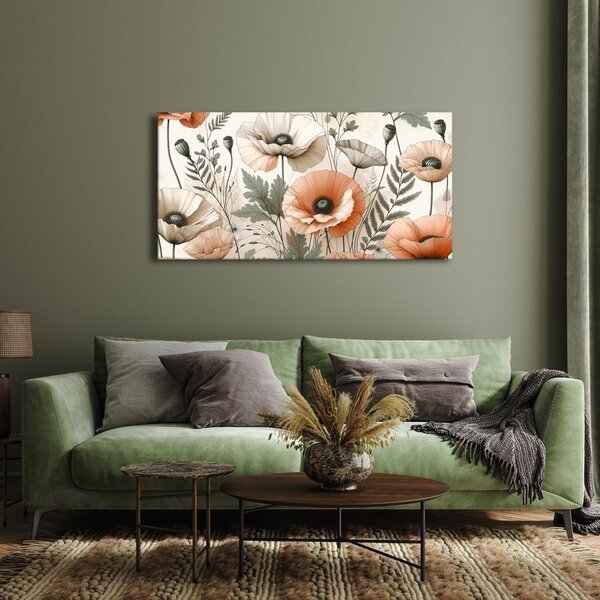 Quadro su tela – Papaveri di campo pastello