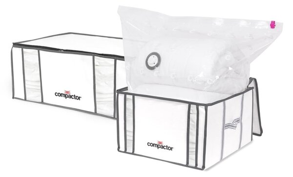 Set di organizer per vestiti sottovuoto/rinforzati in tessuto 2 pz 65x45x27 cm Life – Compactor