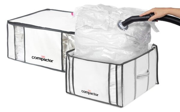 Set di organizer per vestiti sottovuoto/rinforzati in tessuto 2 pz 65x45x27 cm Life – Compactor