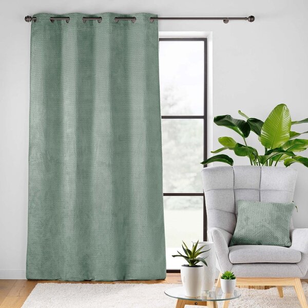 Tenda verde in microflanella 140x240 cm Flanela – douceur d'intérieur
