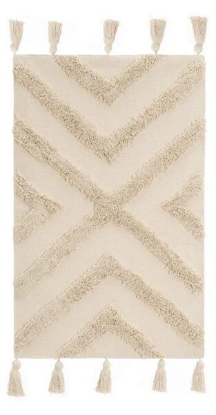 Tappeto in cotone lavabile crema 50x80 cm - Casa Selección