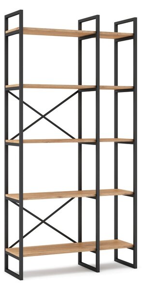 Scaffale in rovere nero/naturale 87,5x175 cm Dusan - Marckeric