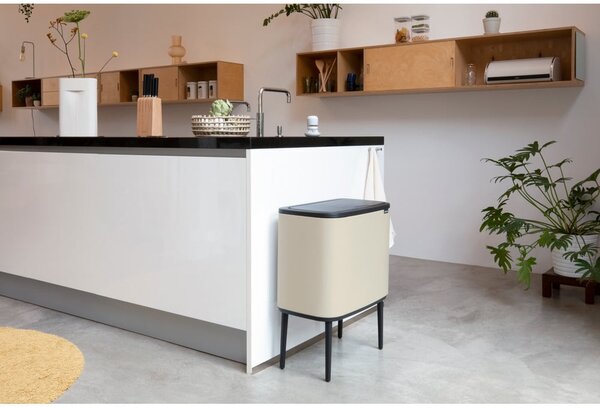 Bidone per rifiuti in acciaio beige touch 36 l Bo Touch Bin - Brabantia